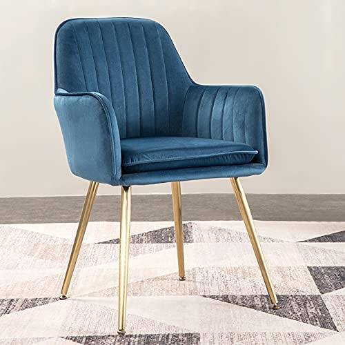 Ella Velvet Chair (Gold legs)-Caligo