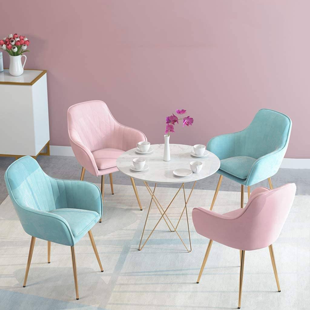 Ella Velvet Chair (Gold legs)-Caligo