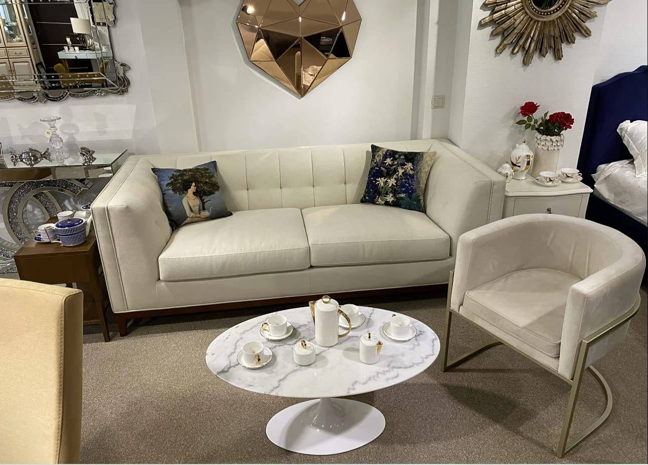 Cafe reception salon velvet Fabric Chair-Caligo