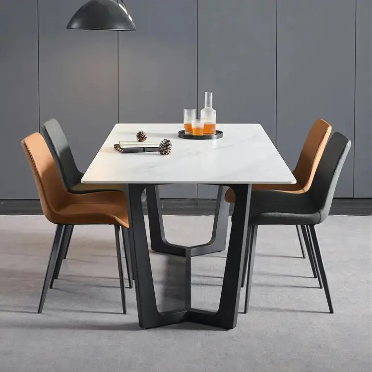 Dining Table With Black Cross Legs-Caligo