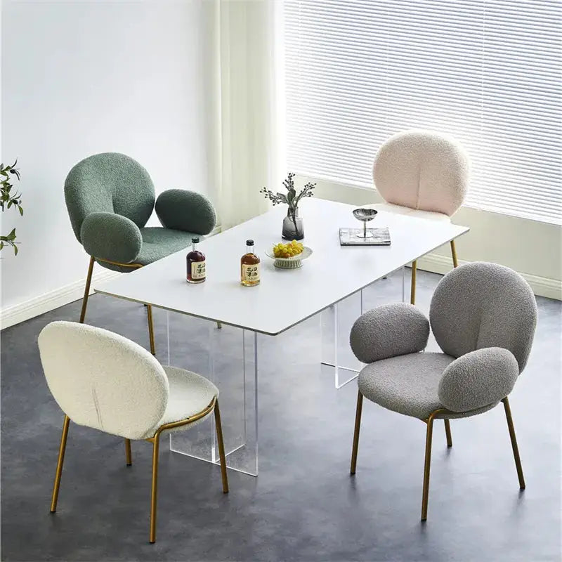 Boucle fabric Chair-Caligo