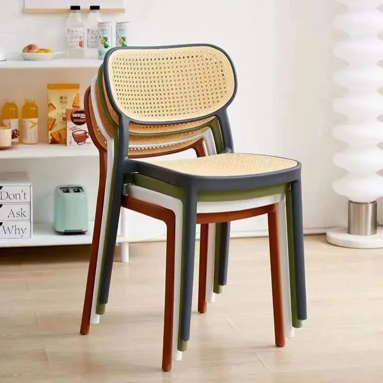 Simple Rattan PP Stackable Chair with arm-Caligo