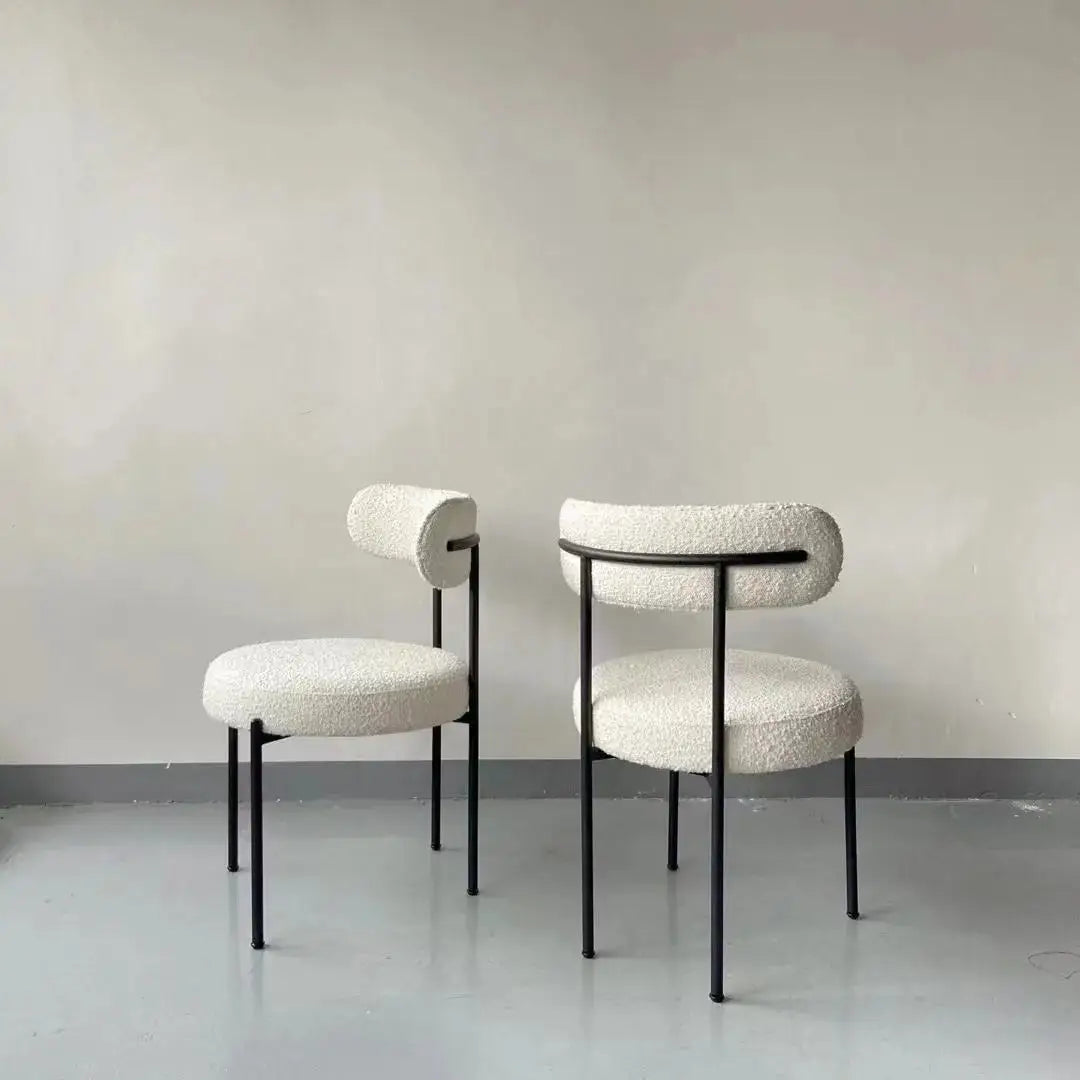 Boucle Removable Seat Chair-Caligo