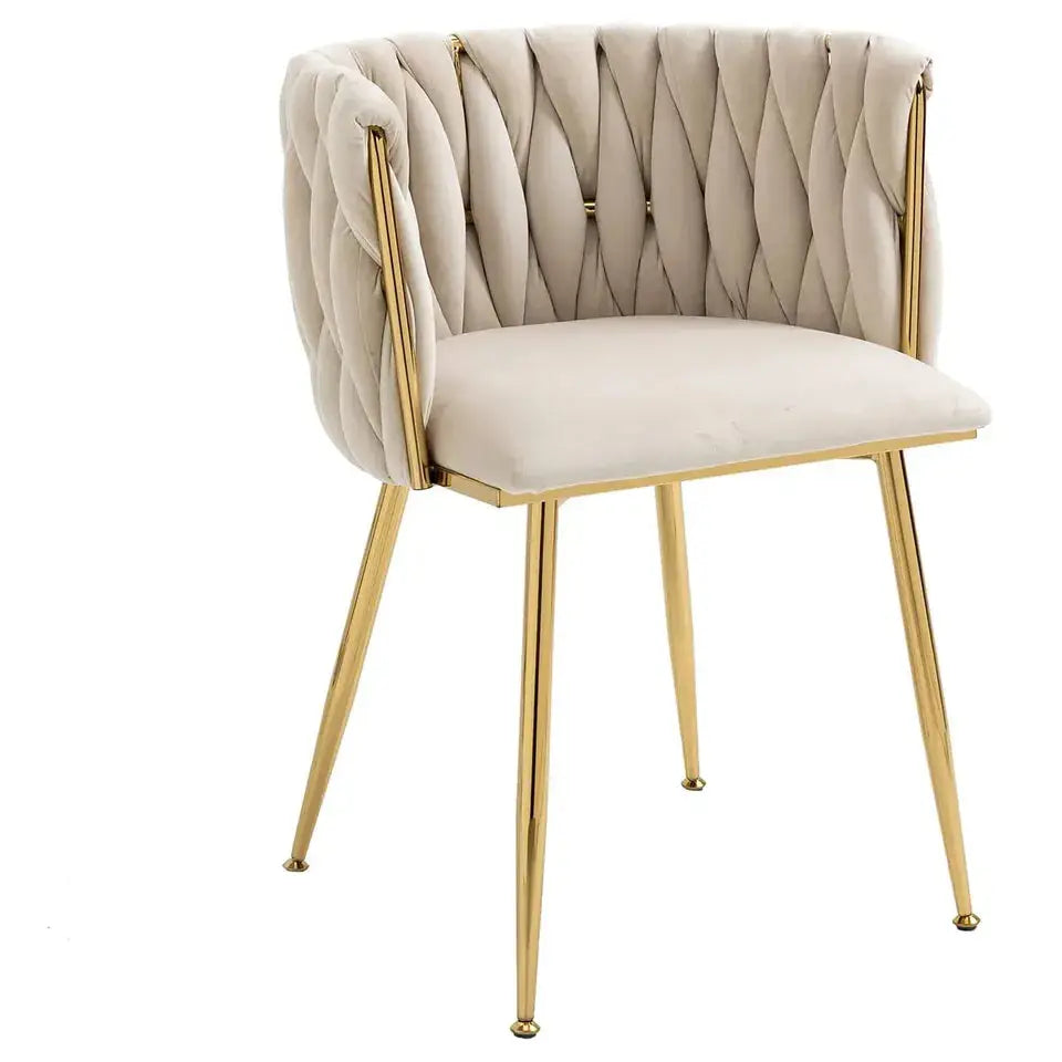 Swivel Dining Chair with Gold Legs-Caligo