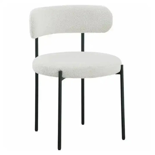 Boucle Removable Seat Chair-Caligo