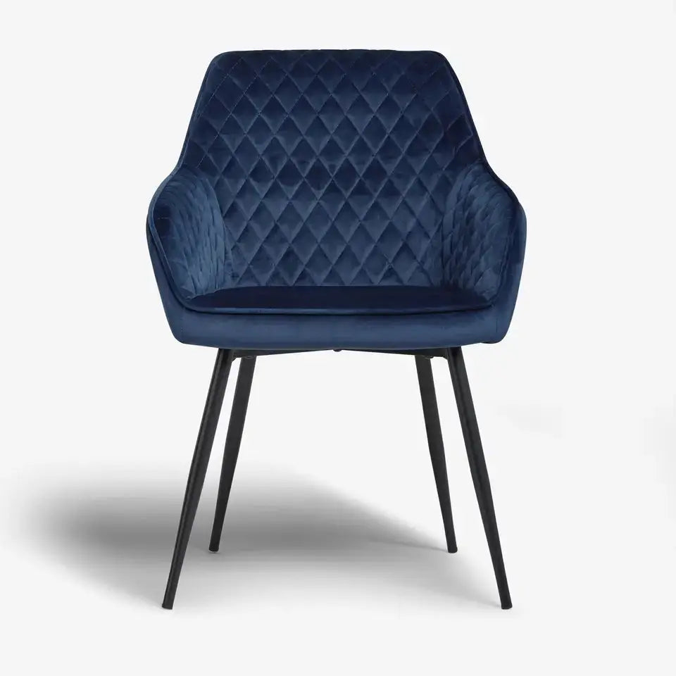 Velac Velvet Dining Chair-Caligo
