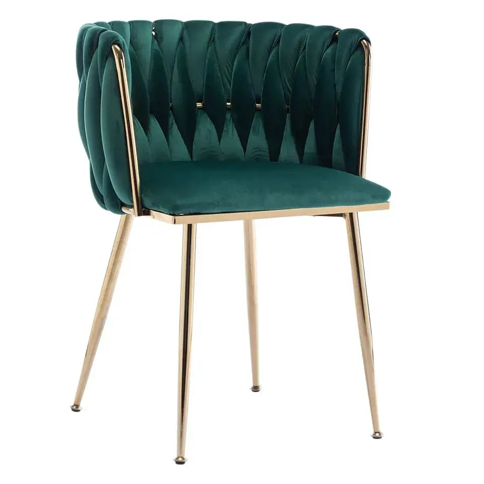 Swivel Dining Chair with Gold Legs-Caligo