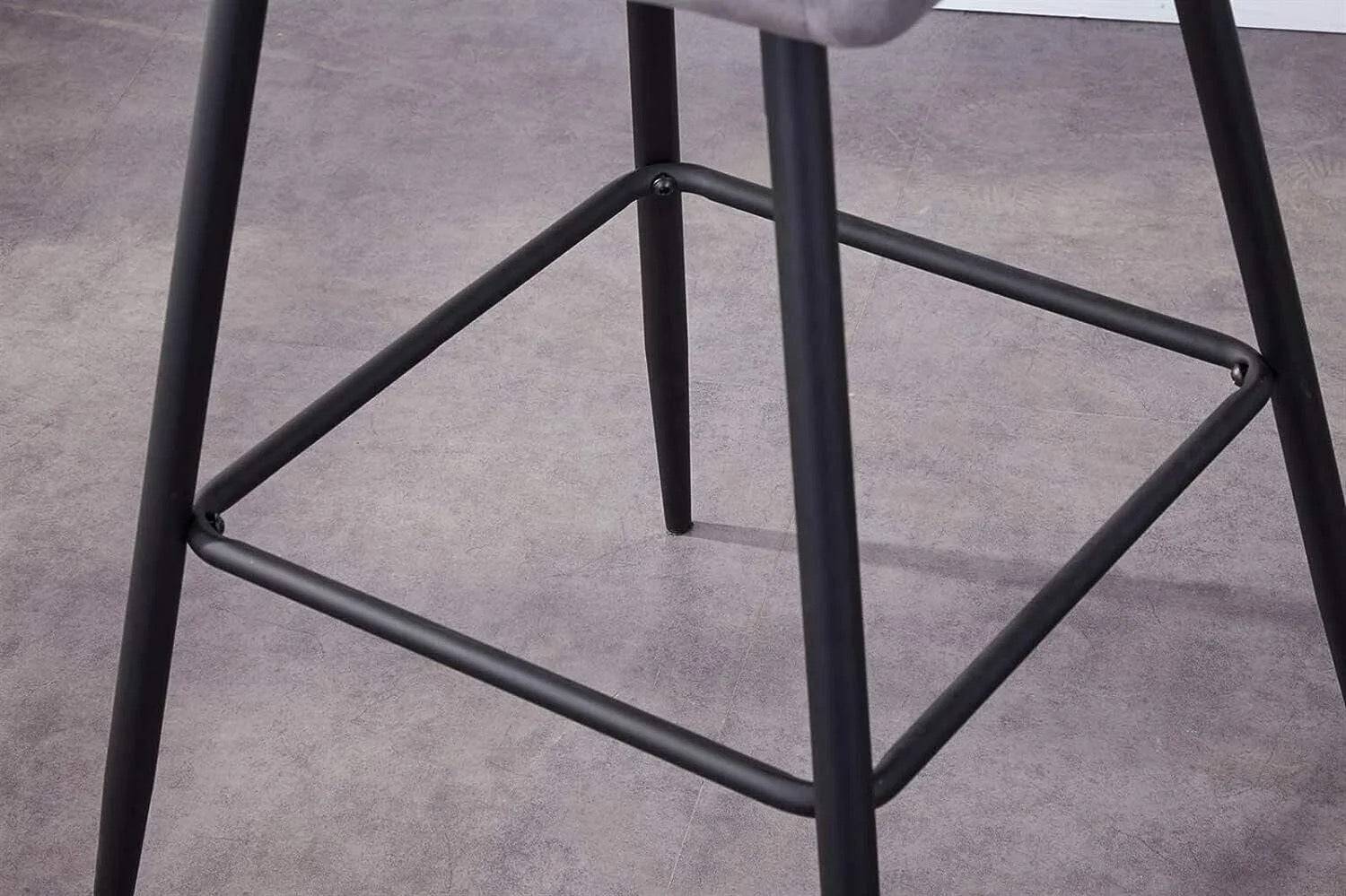 Velac Velvet Bar Stool-Caligo