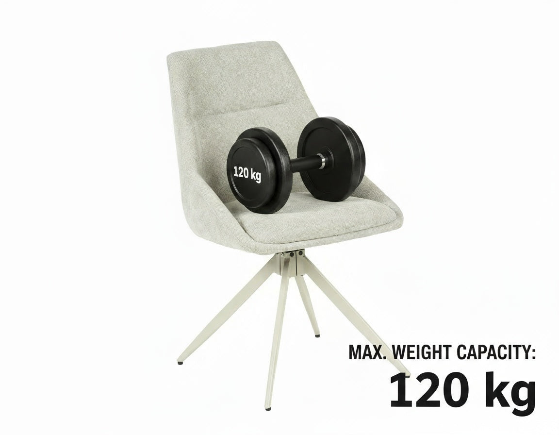 Beige chair with a weight 120kg caligo