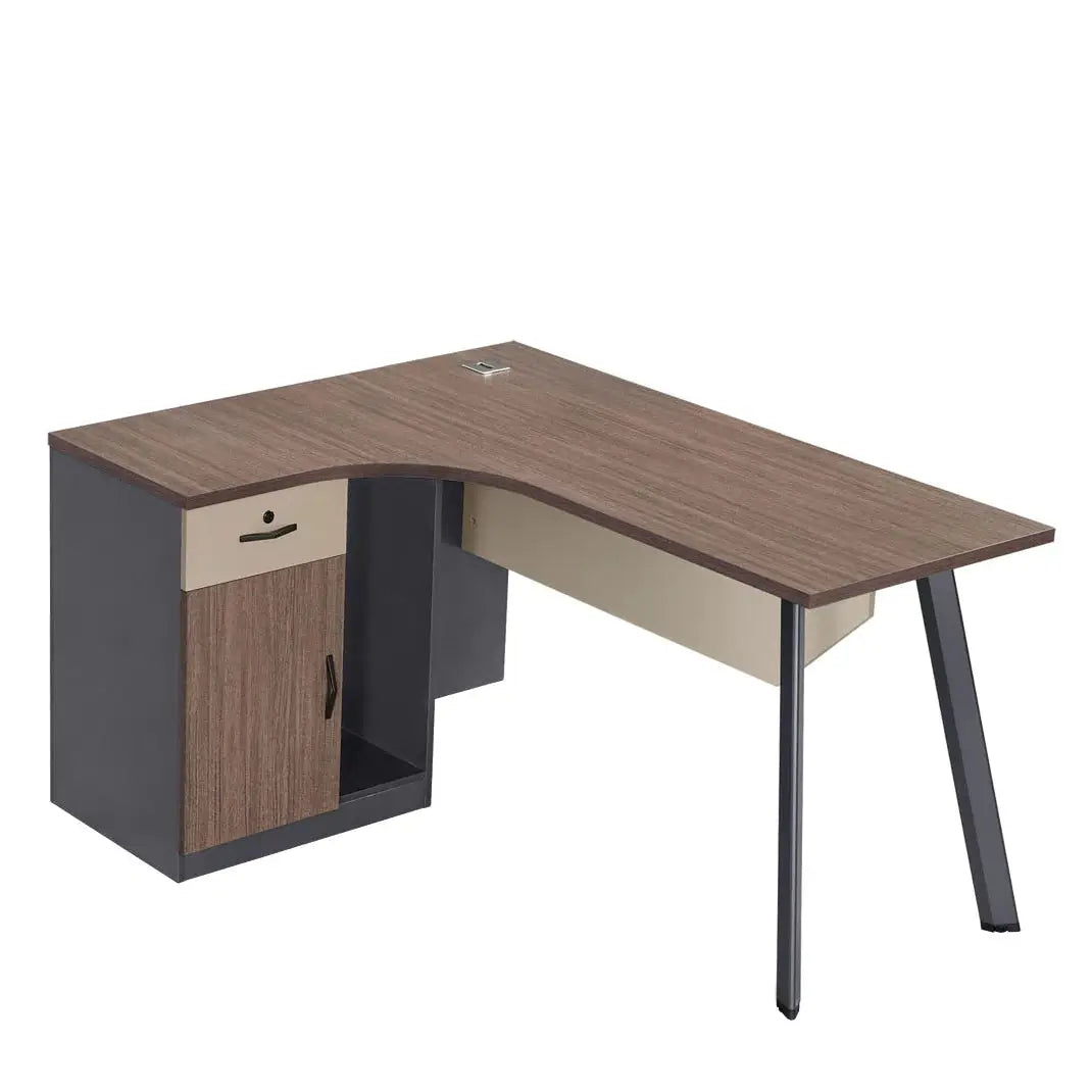 L shaped online work desk