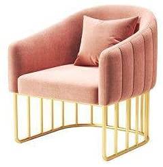 Accent Comfy Living Room Furniture Golden Metal Frame Legs