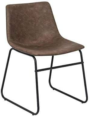 Vintage Modern Design & Black Metal Base Chair -Caligo