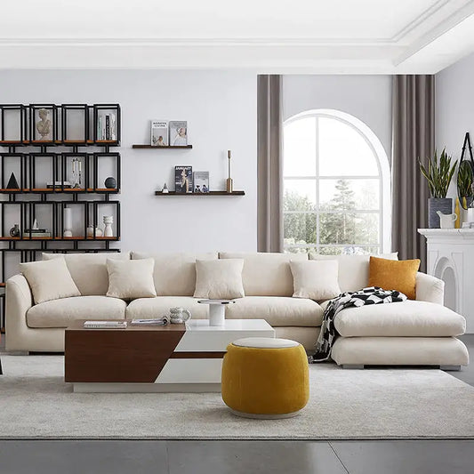 L-Shape Customized living hall bedroom Sofa-Caligo