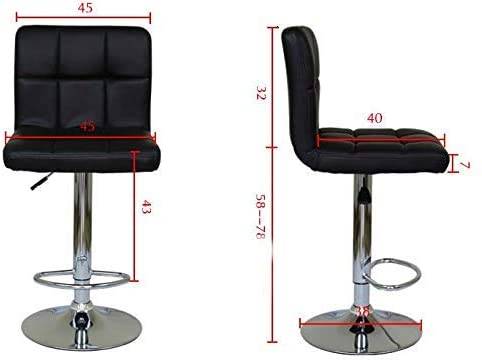 Bar Chair Office Chair Bar Stool Adjustable 2pc-Caligo