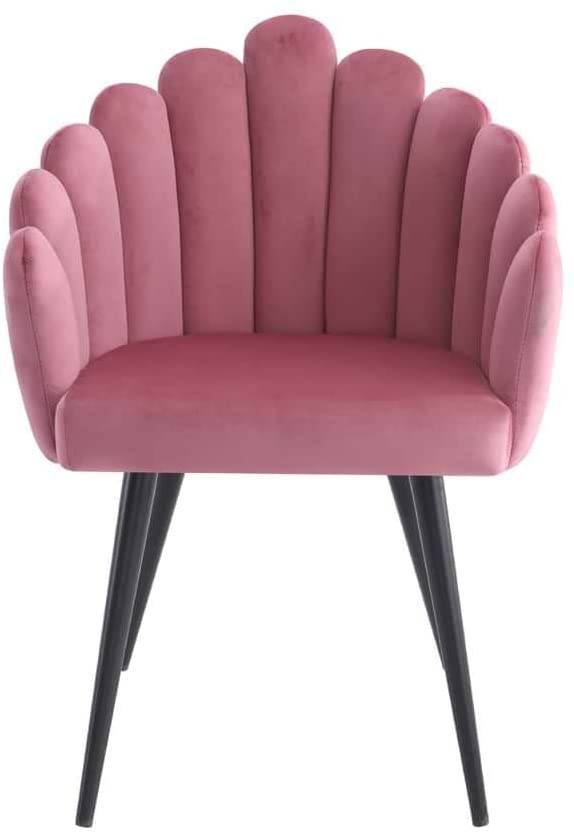 Flower design velvet chair-Caligo