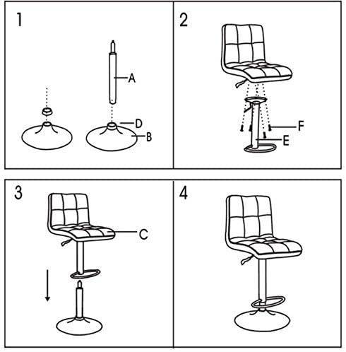 Bar Chair Office Chair Bar Stool Adjustable 2pc-Caligo
