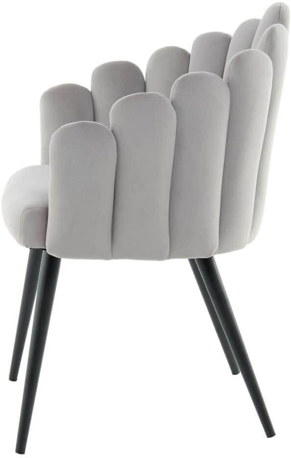 Flower design velvet chair-Caligo