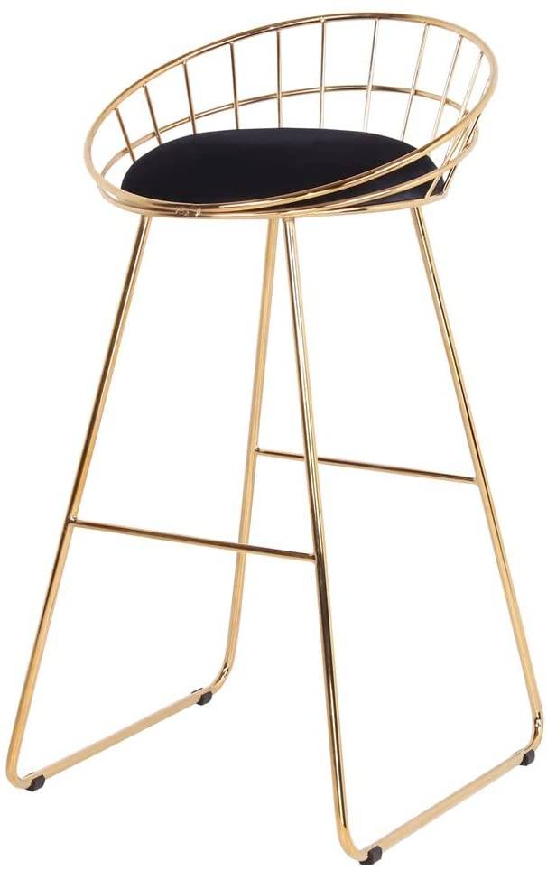 Gold High Metal Stool-Caligo
