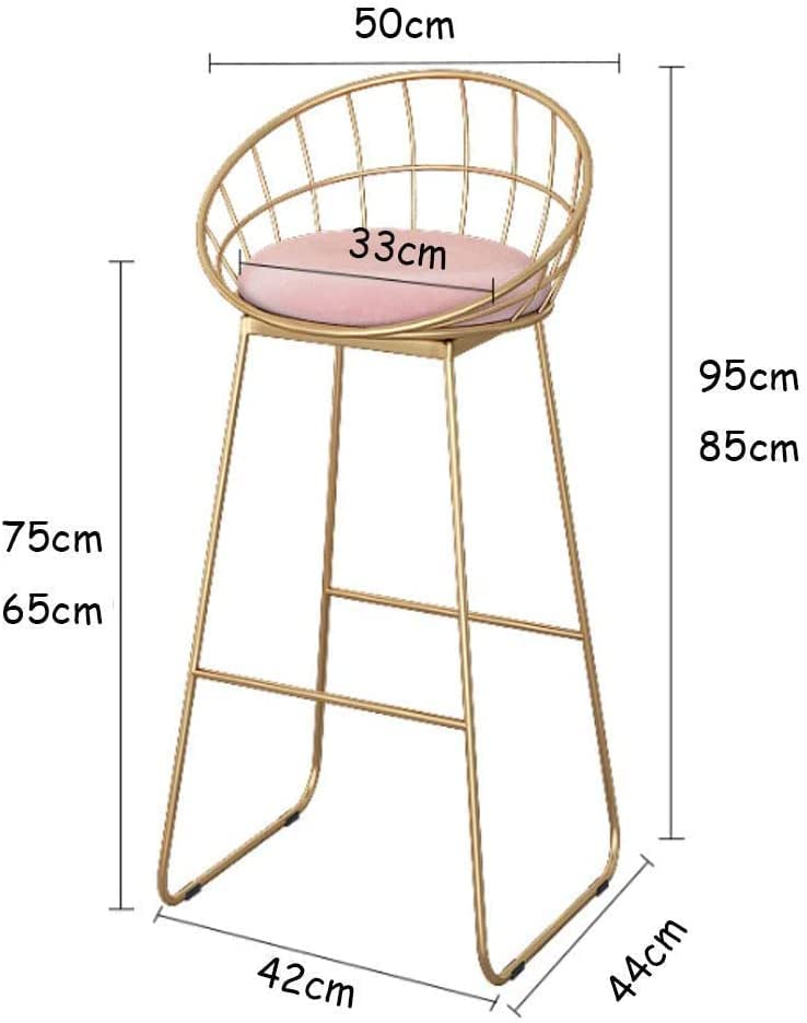 Gold High Metal Stool-Caligo