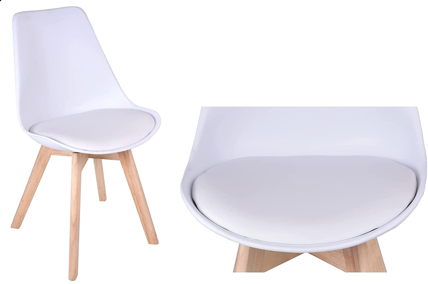 Mid Century Modern Chair Cushion Willow Wood Legs