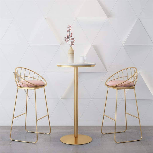 Gold High Metal Stool-Caligo