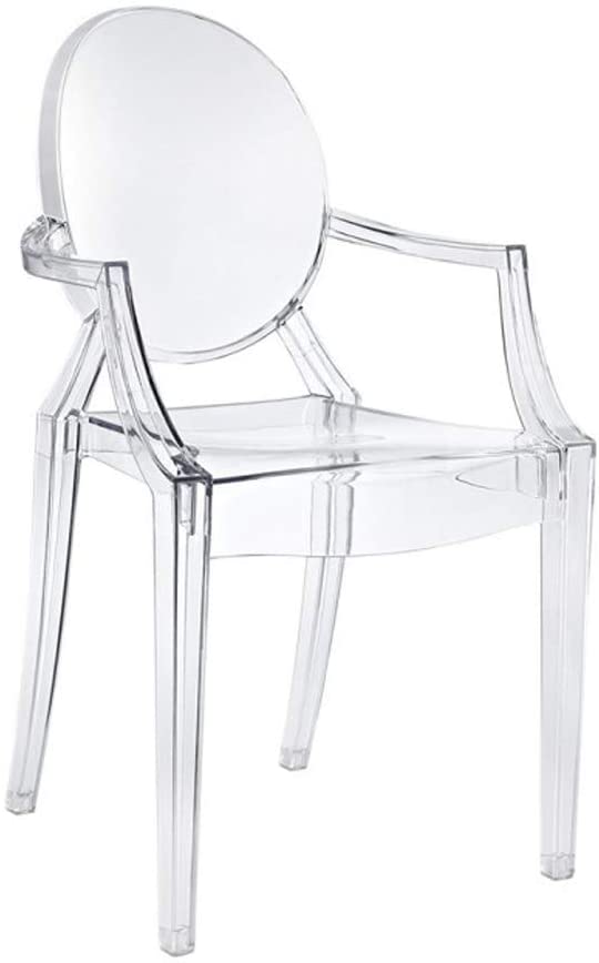 Casper Ghost Clear Arm Chair-Caligo