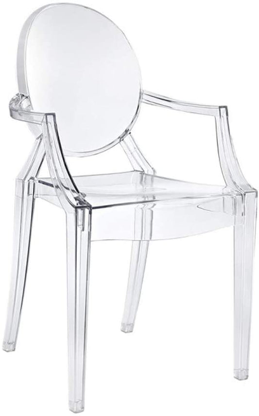 Casper Ghost Clear Arm Chair-Caligo