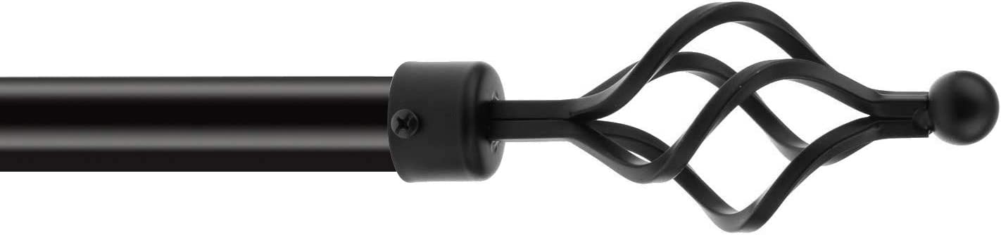 Roman adjustable curtain Metal Single Rod pipe rail-Caligo