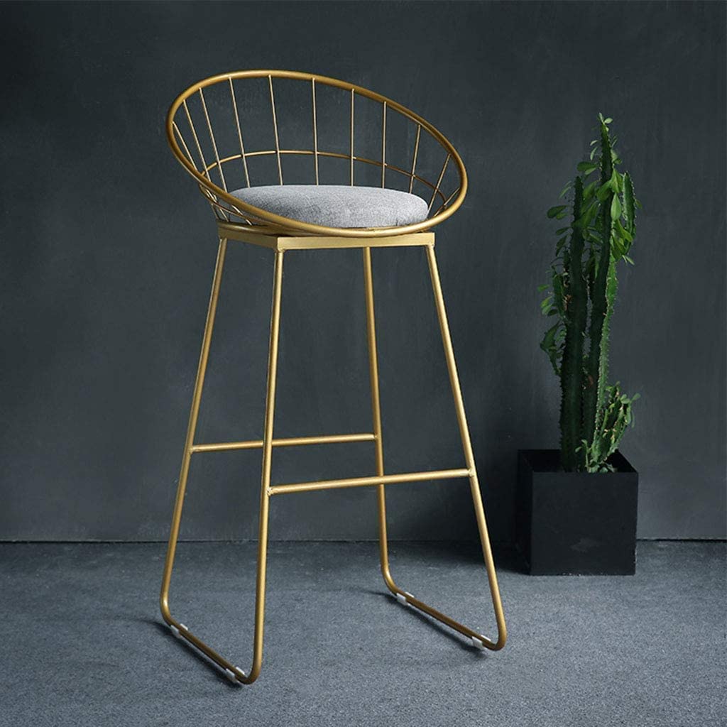 Gold High Metal Stool-Caligo