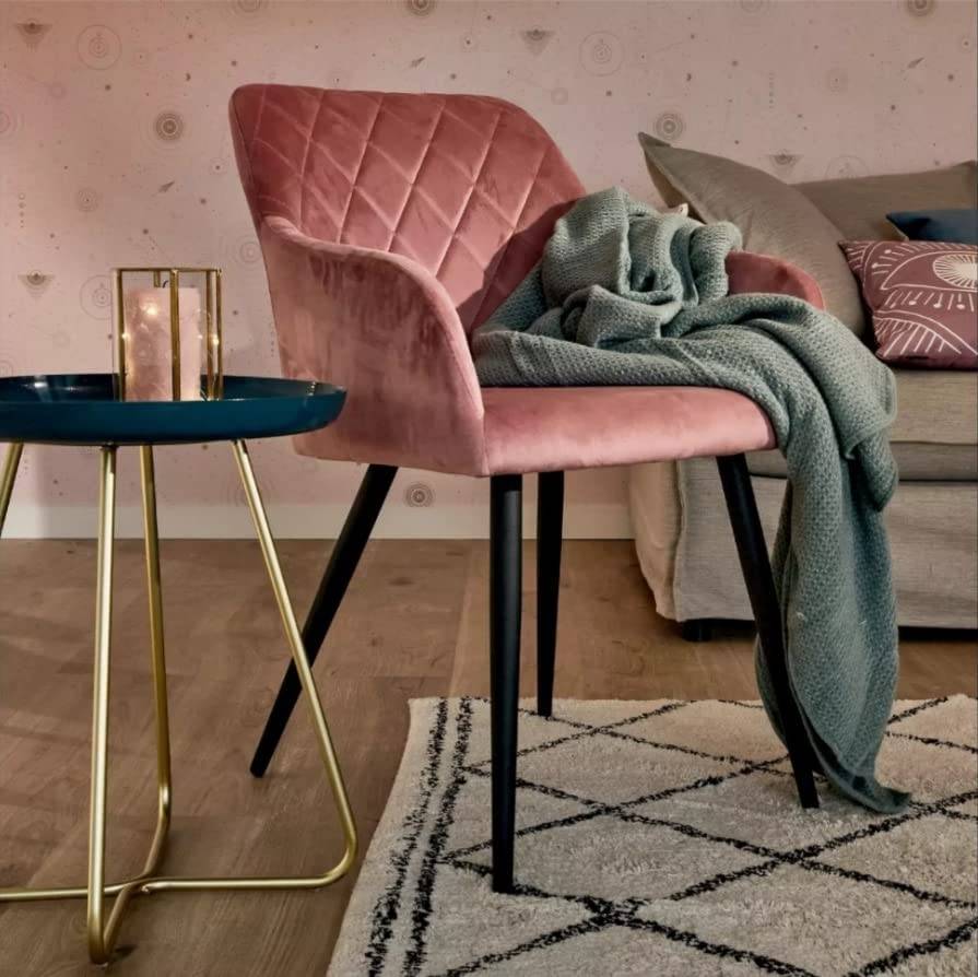 Velvet Fabric Chair-Caligo