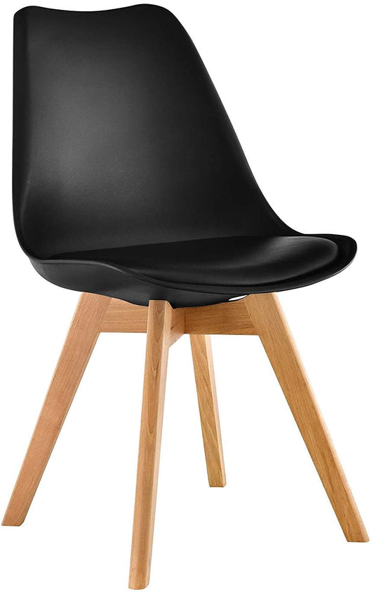 Mid Century Modern Chair Cushion Willow Wood Legs-Caligo