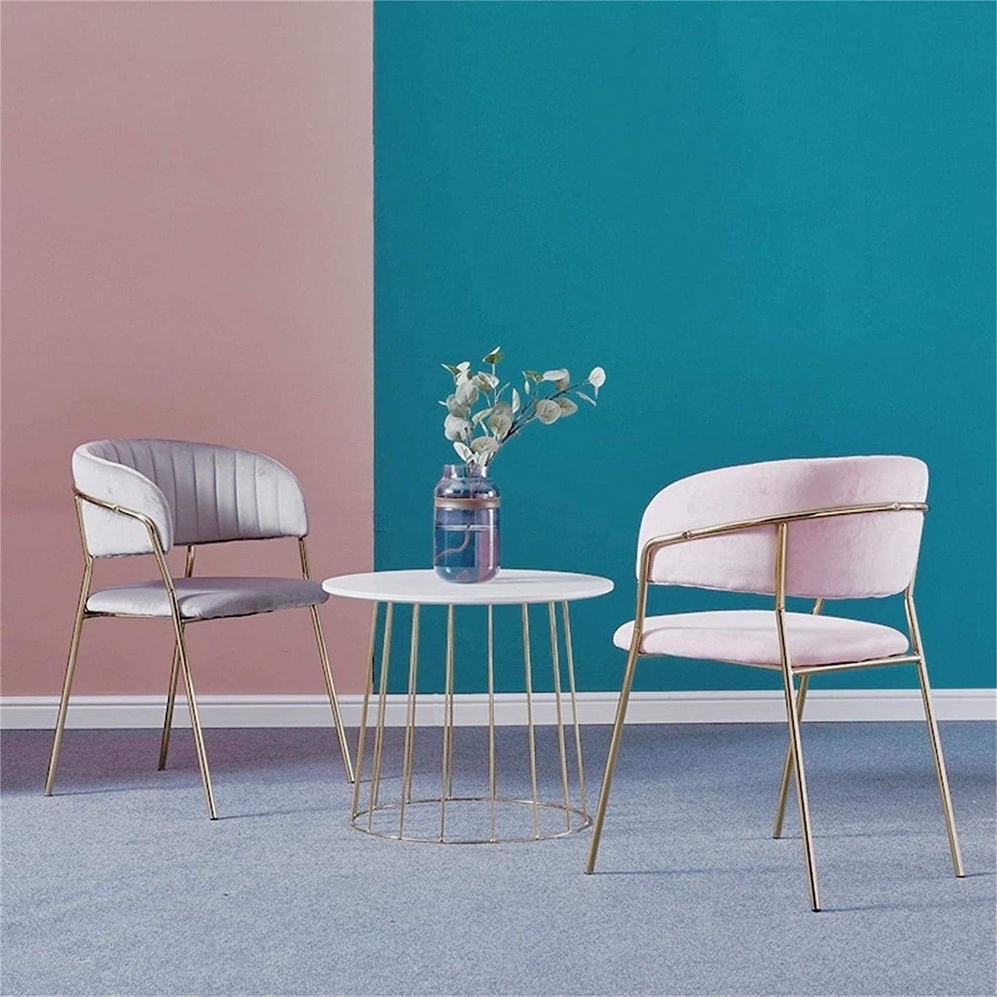 Modern Comfortable Stainless Steel Frame Gold Legs -Caligo