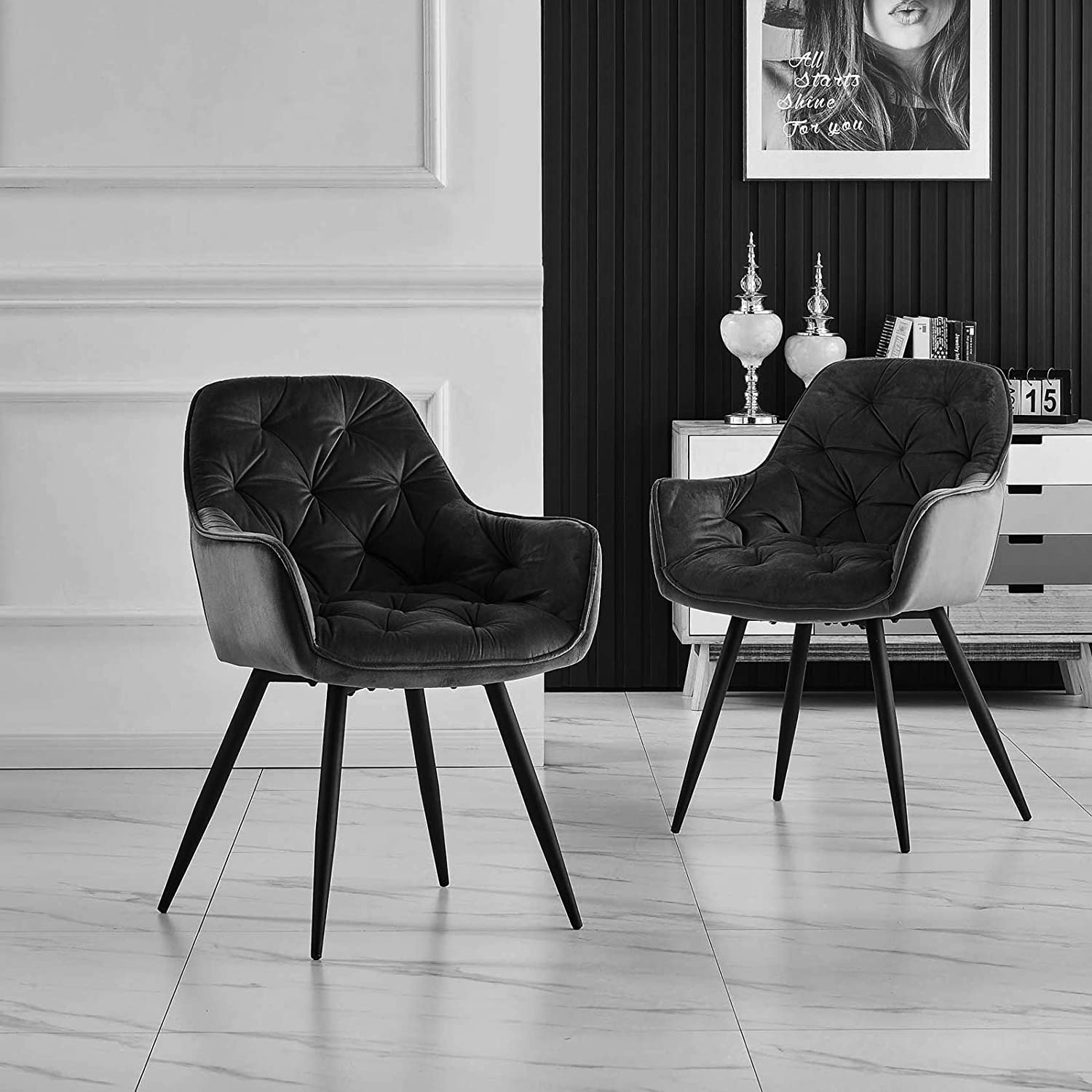Velvet Dining hotel reception visitor chair-Caligo