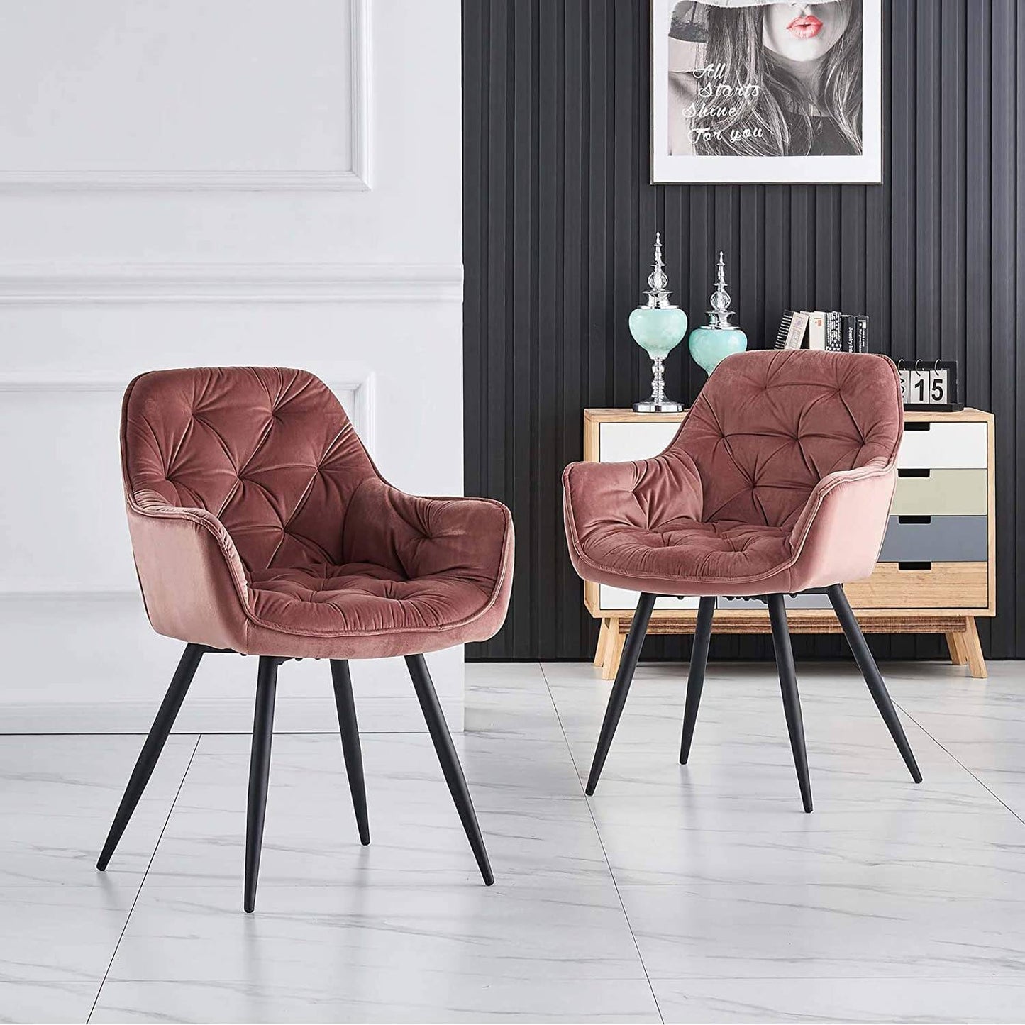 Velvet Dining hotel reception visitor chair-Caligo