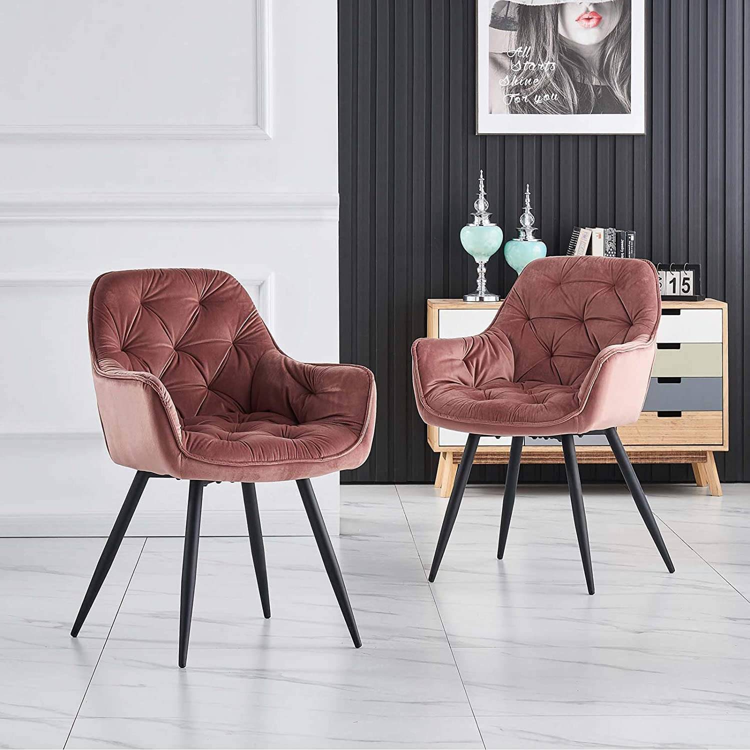Velvet Dining hotel reception visitor chair-Caligo