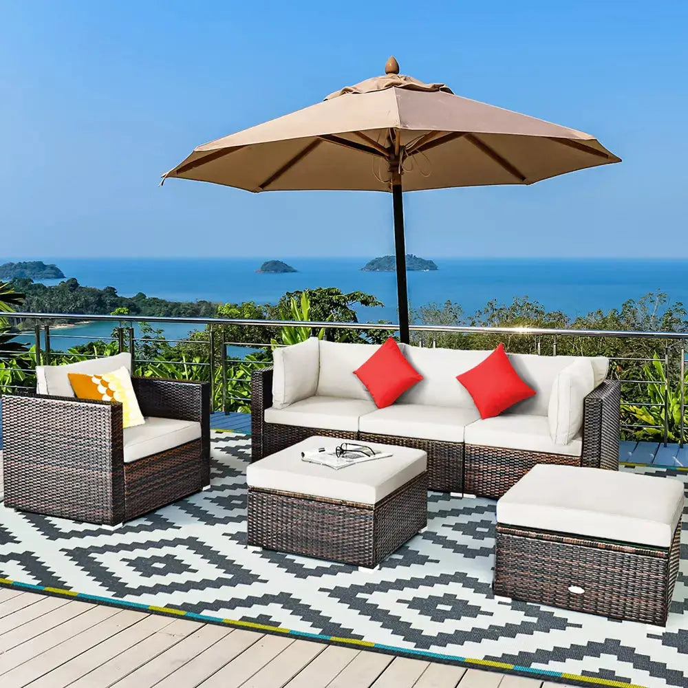 outdoor garden ratan patio sofa-Caligo