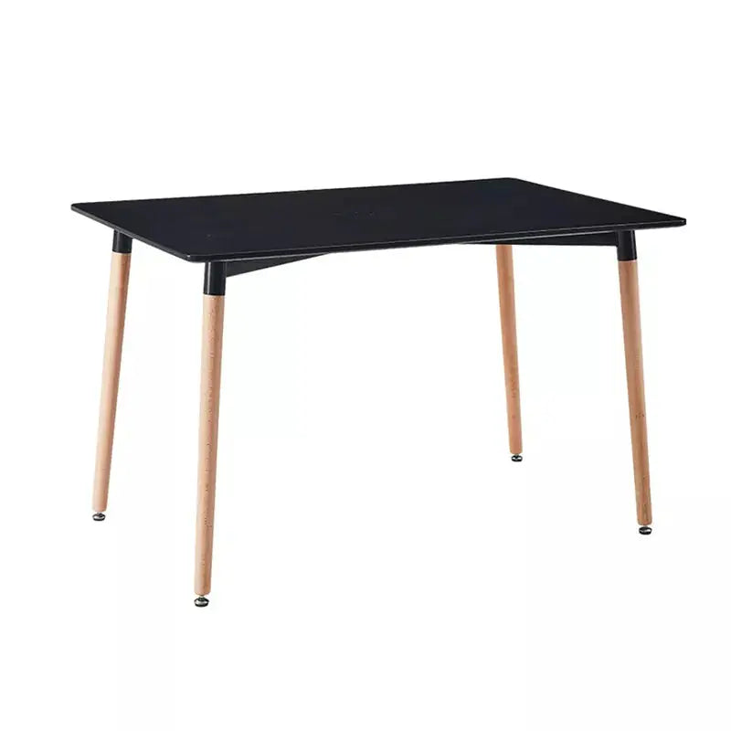 White Dining Table with wooden legs-Caligo