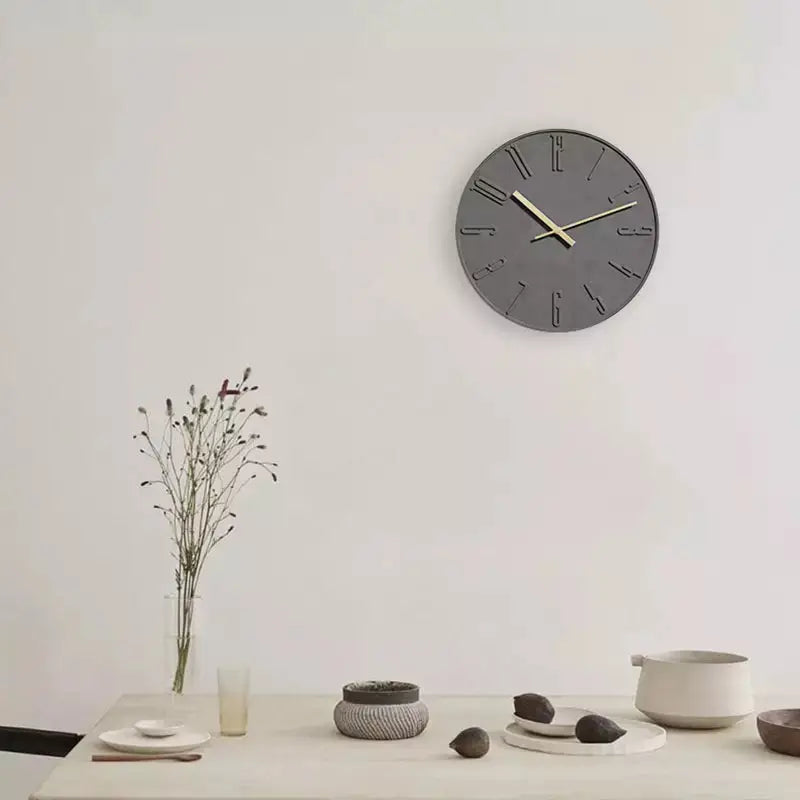 Luxury Modern Custom Concrete Nordic Clock And Wall -Caligo