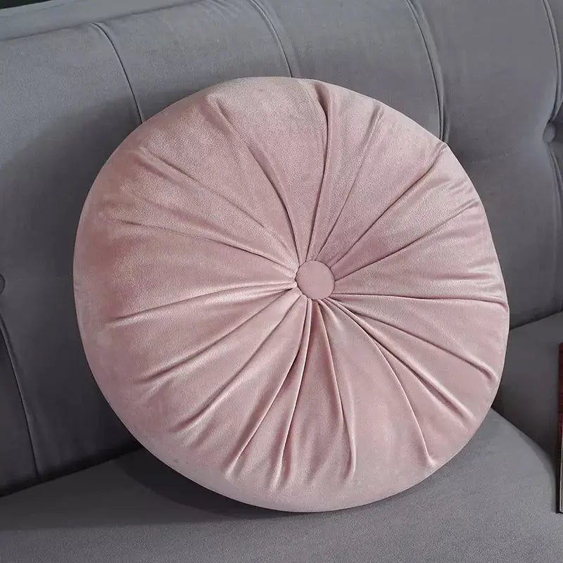 Round pleated sofa cushion pillow  home décor 7pc-Caligo