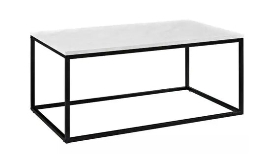 White Marble Print Coffee Table-Caligo