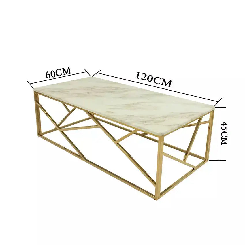 Marble centered Coffee Table Square 120x60CM-Caligo