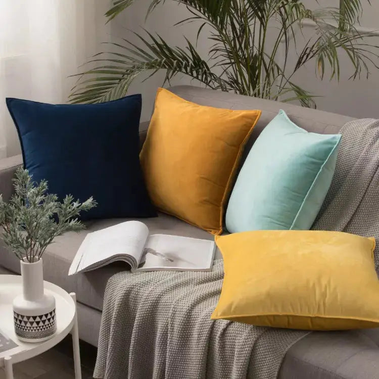 Velvet fabric Support Cushion for Sofa Chair 7pc-Caligo