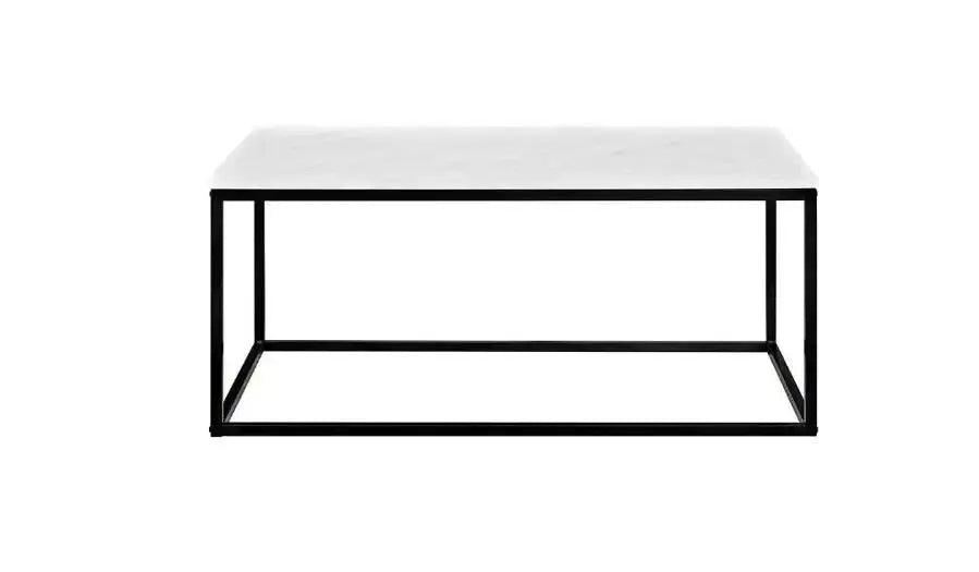 White Marble Print Coffee Table-Caligo