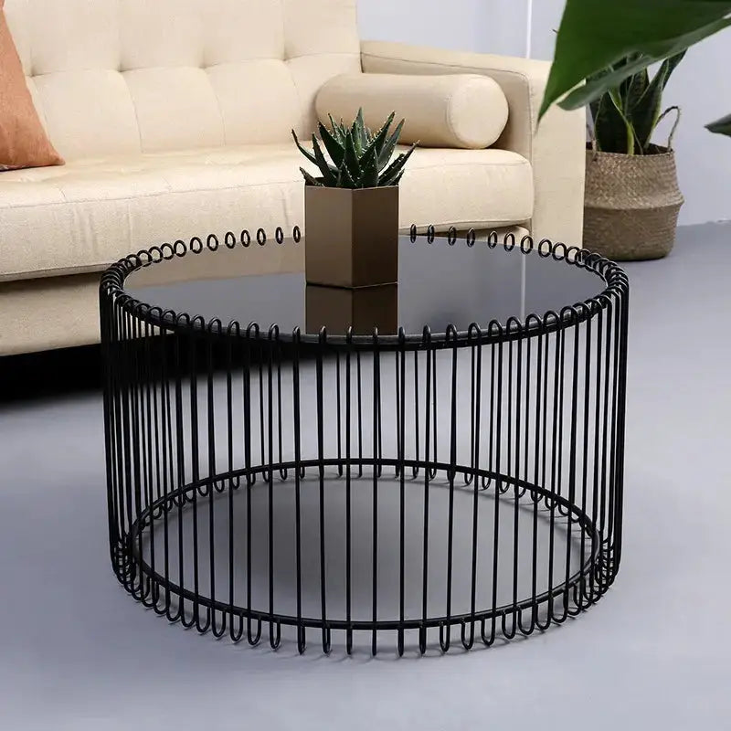 Glass Web Coffee Table-Caligo