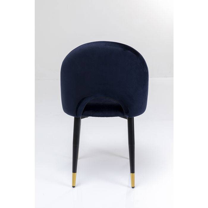 Iris Velvet Chair Blue-Caligo
