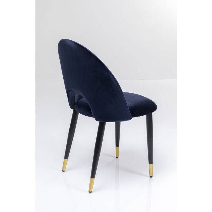 Iris Velvet Chair Blue-Caligo