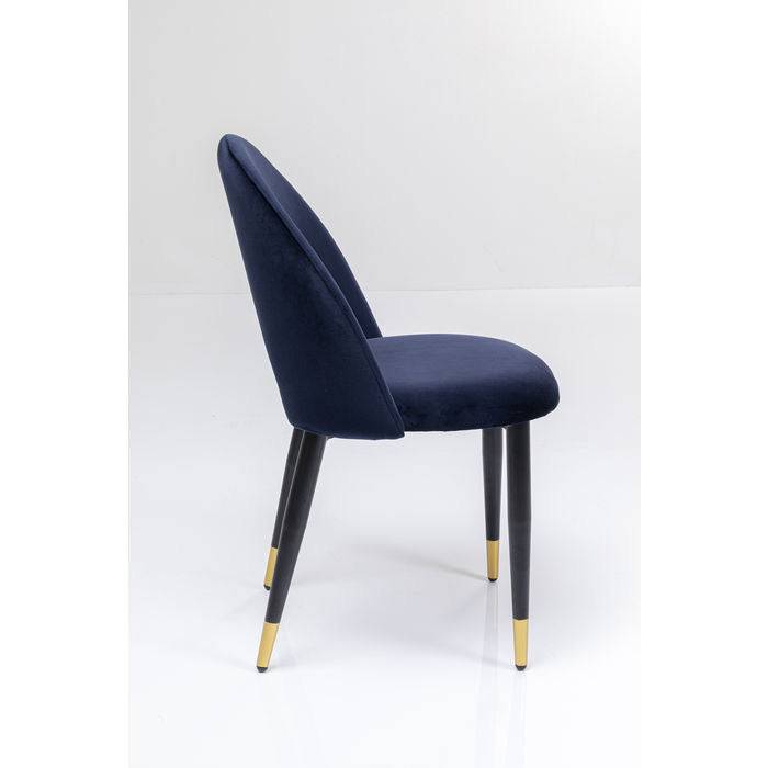 Iris Velvet Chair Blue-Caligo