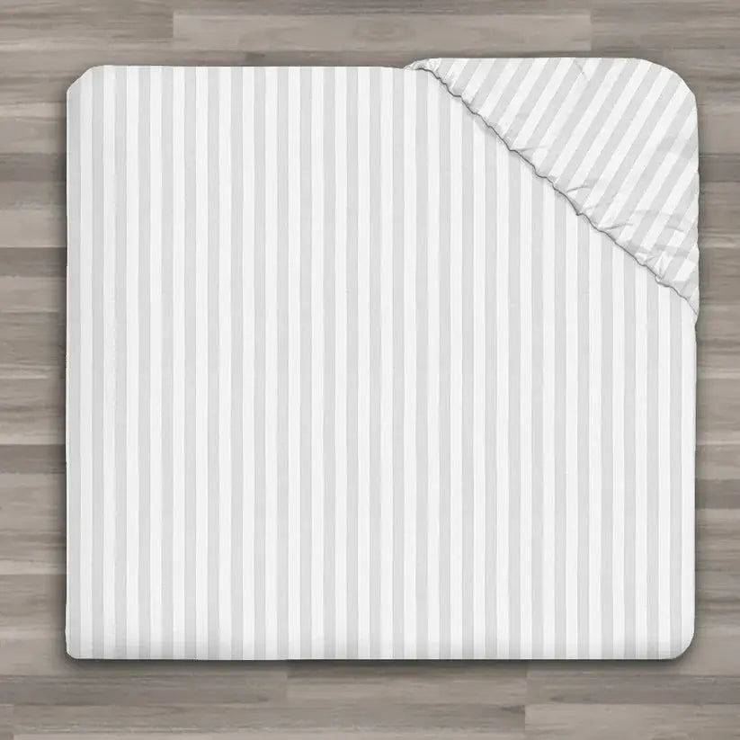 Stripe Design Bed Sheet Fitted bed cover pillow  6 pc-Caligo