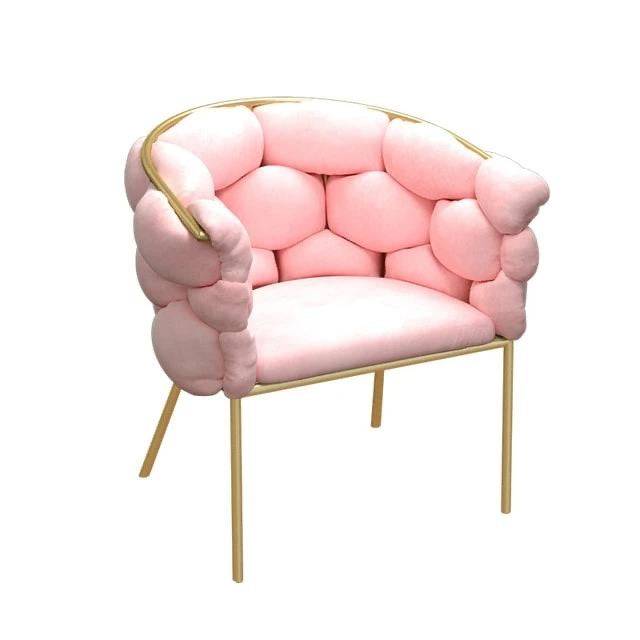Modern Accent Velvet Dining Chairs with Golden Leg-Caligo