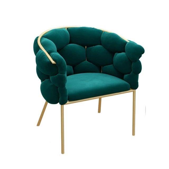 Modern Accent Velvet Dining Chairs with Golden Leg-Caligo